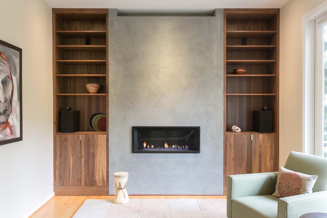 Leschi Fireplace & Bookcases